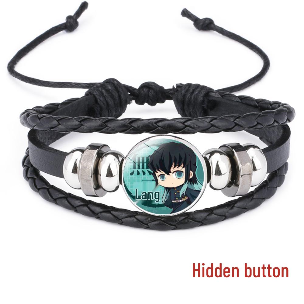 Demon Slayer Zeitjuwel Rindsleder Verstellbares Armband
