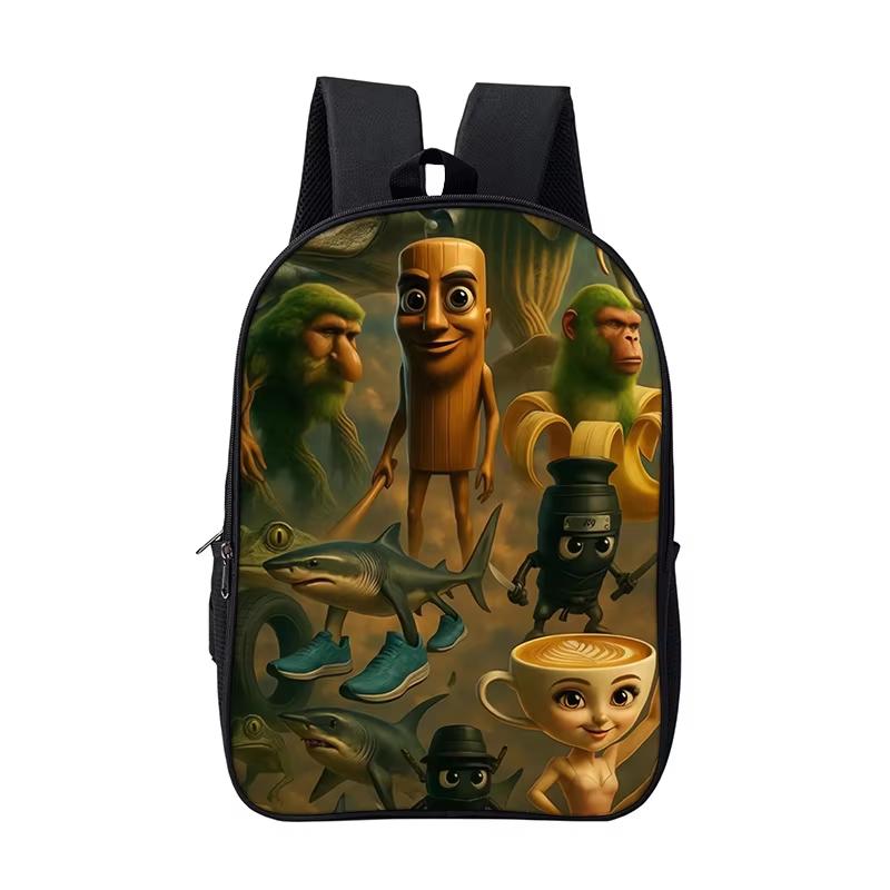 Cartoon Anime Game School Bag for Boy Girls Durable and Softback for Books Bag Italian Brainrot Children Backpack