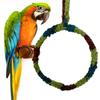 Parrot Ring Hand-woven Hook Design Relieve Boredom Plush Bird Parrot Cage Swing Toy Pet Supplies