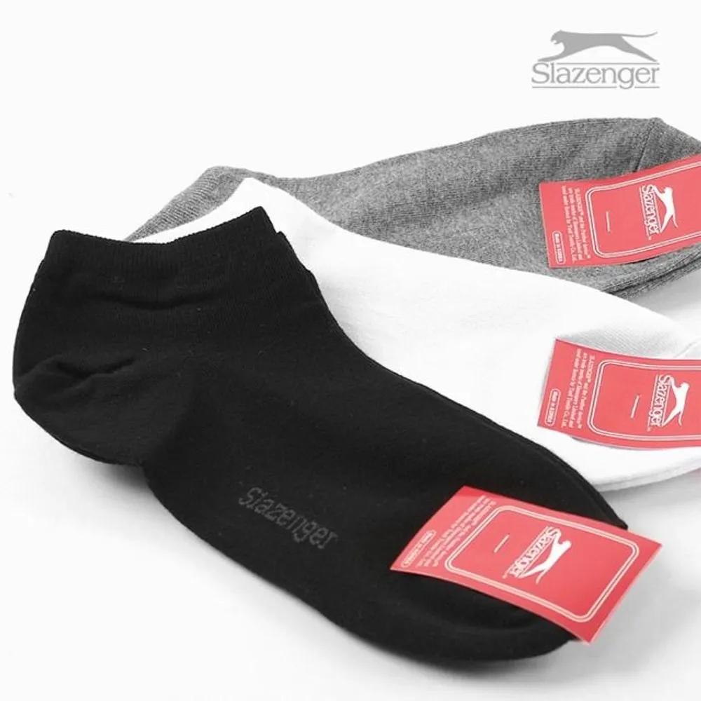 [Slazenger] Women s Men s Plain Ankle Socks Basic Sneakers Daily School Uniform Student Socks Large Foot Big Size Korean Socks Black SL Ankle Socks - Men s