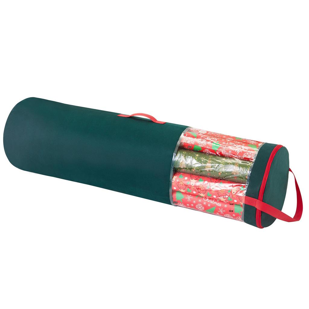 Cross-border Christmas Gift Roll Paper Storage Bag - Transparent PVC Dustproof Organizer
