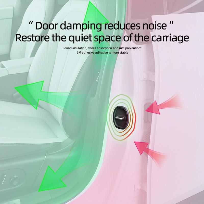 4Pieces Black Silicone Doors Lock Buckle Cover Protective Sleeve Shock Mat for Chery Tiggo7 Tiggo5X Tiggo8 Arrizo8 Jetour X70