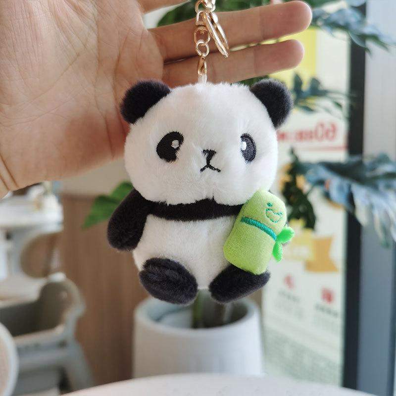 Cute Cartoon Panda Plush Keychain Doll Bag Pendant Creative Gift Mascot Toy