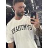 T-shirt Sportiva da Palestra Gym Shark a Maniche Corte Ampia in Puro Cotone per Uomo e Donna Stile Europeo e Americano Top Assorbi Sudore Traspirante