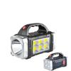 2025 Powerful LED Flashlight USB+Solar Rechargeable Flashlight COB Outdoor Camping Torch Portable Searchlight Power Bank Outdoor