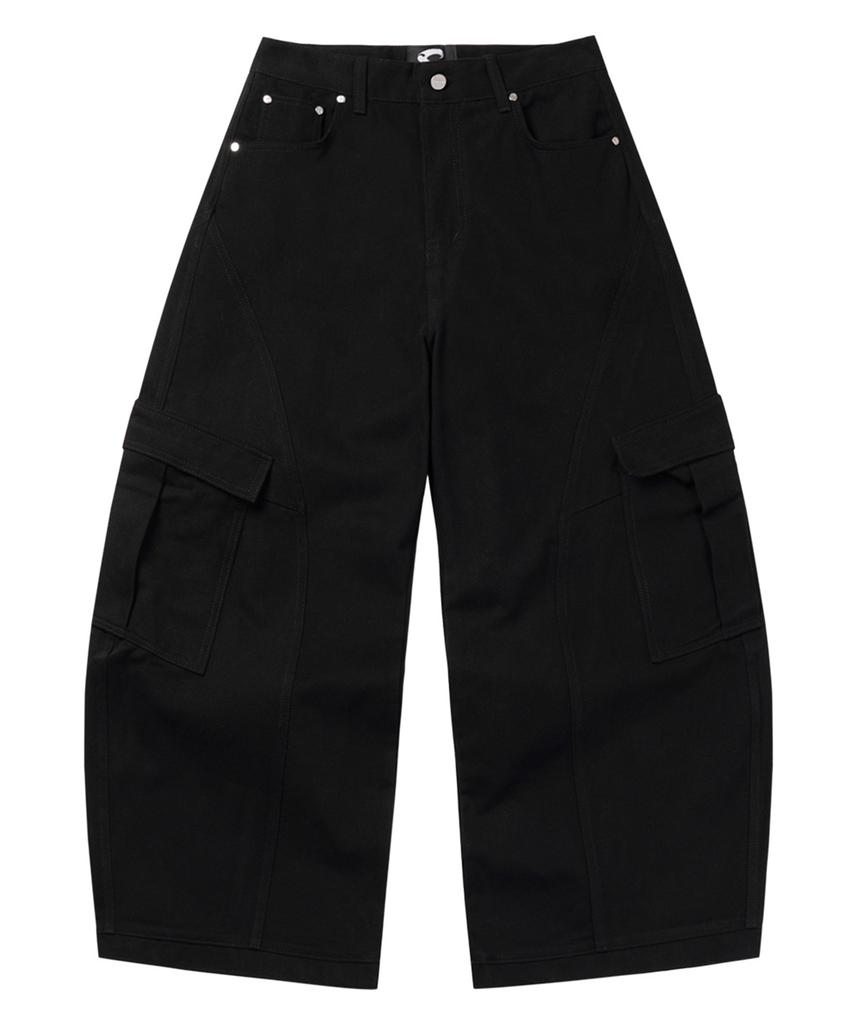LERENNE Curved Cargo Pants - Black