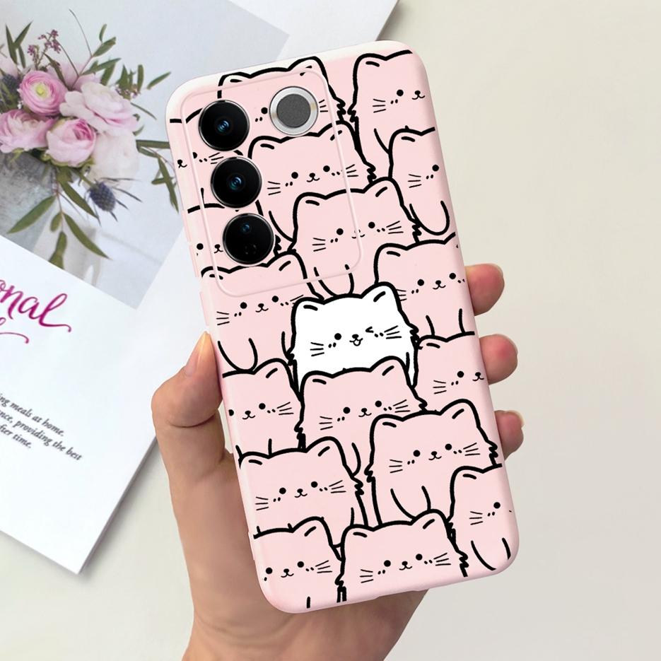 For Vivo V27 Case Vivo V27e V2237 Cute Fashion Painted Cover Soft Silicone Phone Case For Vivo V27 Pro V 27 V27e Back Cover Bags