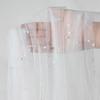 White Pearl Table Runner Tulle Fabric Lace Tablecloth Beaded Pearl Table Cover Mesh Sheer Table Cloth for Bridal Shower Birthday Party Wedding Arch