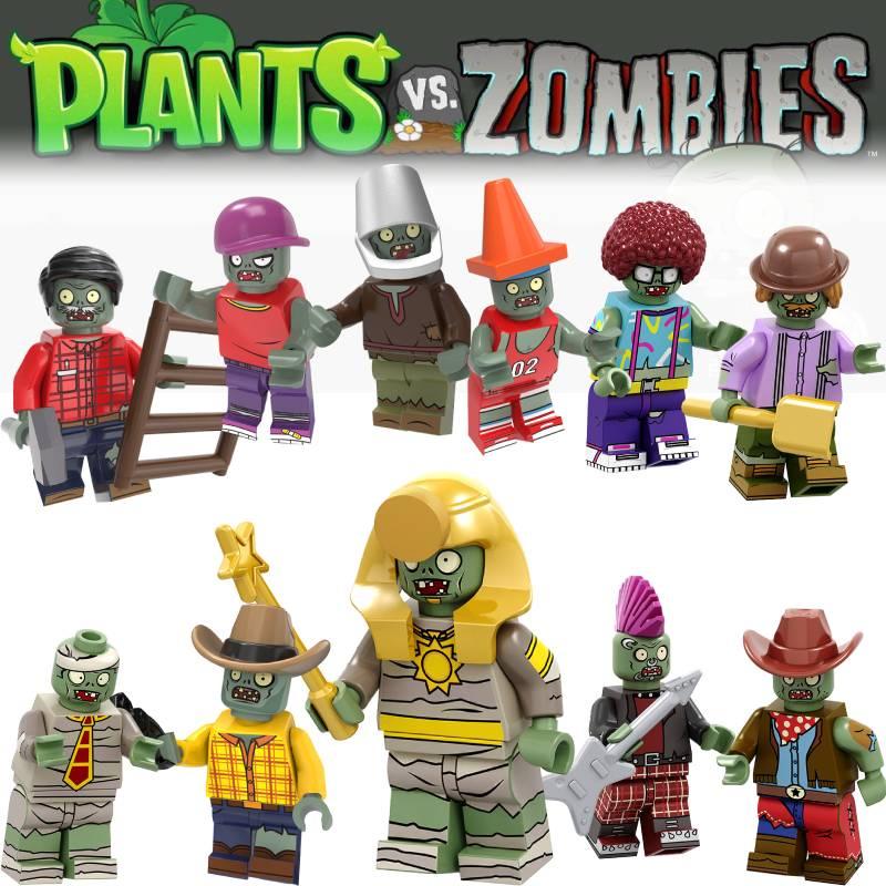 Children's Building Toy Plant Vs. Zombie Boy Mini Granule Toy