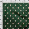 oneOone Cotton Flex Forest Green Fabric Jacobean Floral Diy Clothing Quilting Fabric Print Fabric By Yard 40 Inch