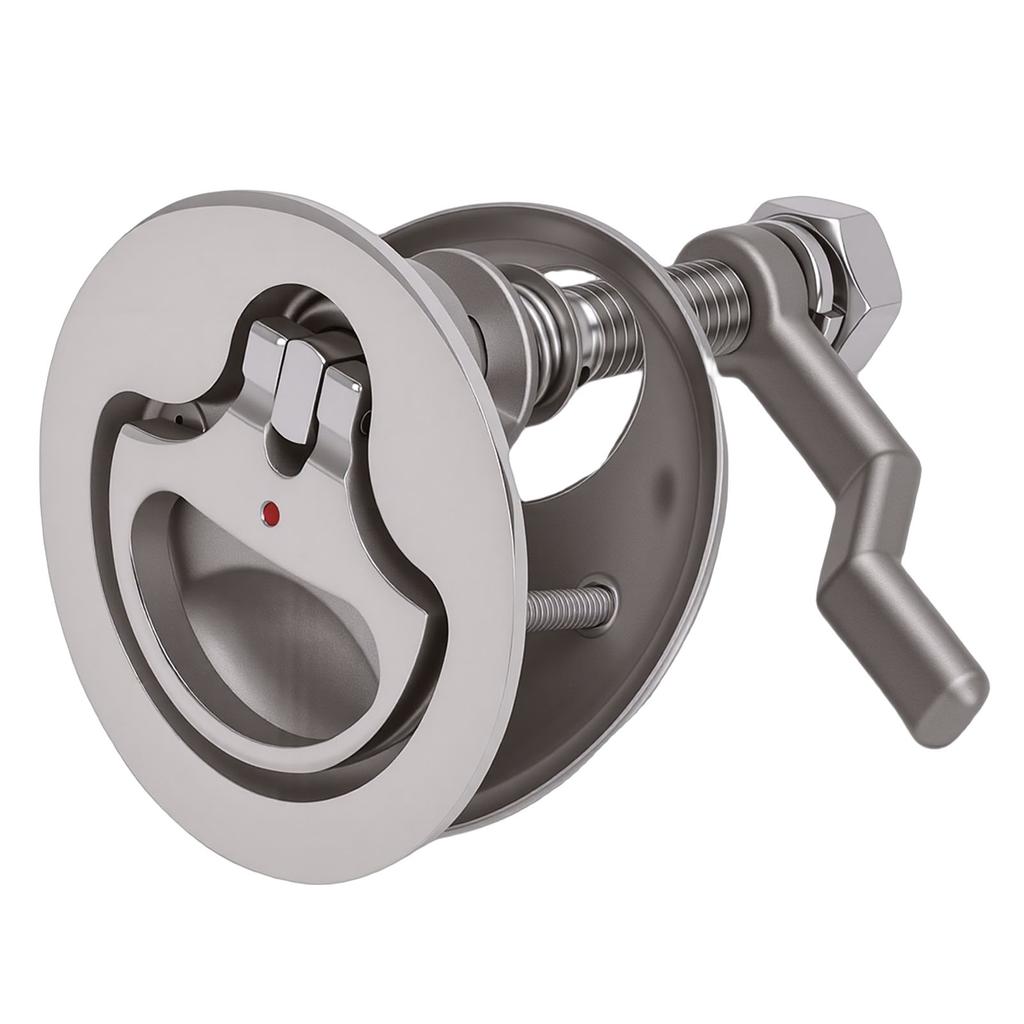 Boat Cam   Stainless Steel Floor Buckle   with Back Plate and Red Dot Indicator for Ships Yachts RV