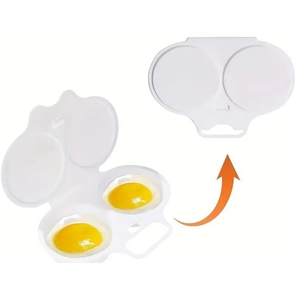 Double Cup Microwave Egg Cooker Non-Stick Steamed Egg Box Modern Egg Steamer  Kitchen Gadgets