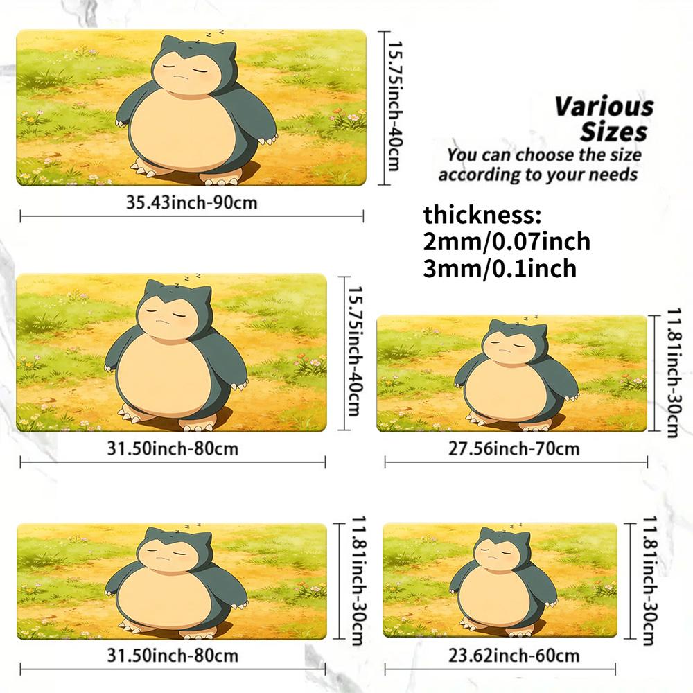 Ash Pikachu Sunlit Flower Field TCG Playmat NonSlip Desk Mat 30x80x0.2cm