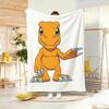 Anime D-Digimon AdventureS Throw Lightweight 240g Flannel Blanket Soft Skin-friendly for Summer Cooling