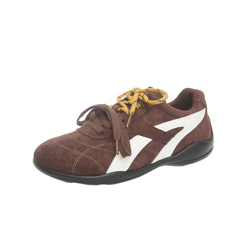 Retro Color Matching Forrest Gump Shoes Women's Summer 2025 New Fashion Versatile Sports Leisure Lightweight Lace-up German Training Shoes