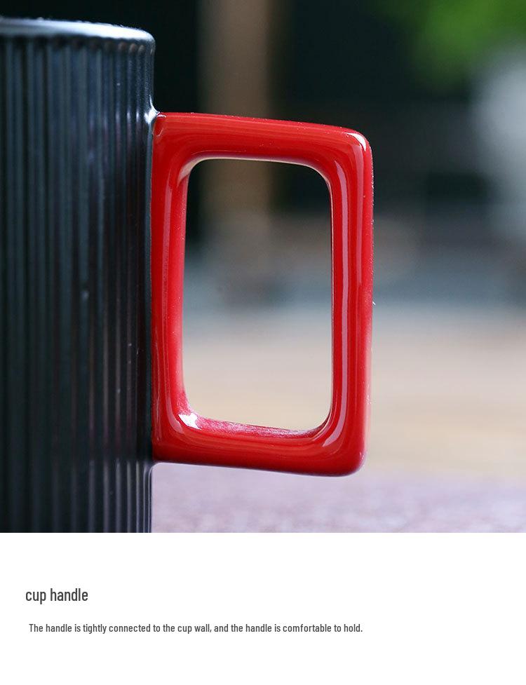 Door Starbucks geïnspireerde koffiemokken met verticale strepen - Amerikaanse stijl