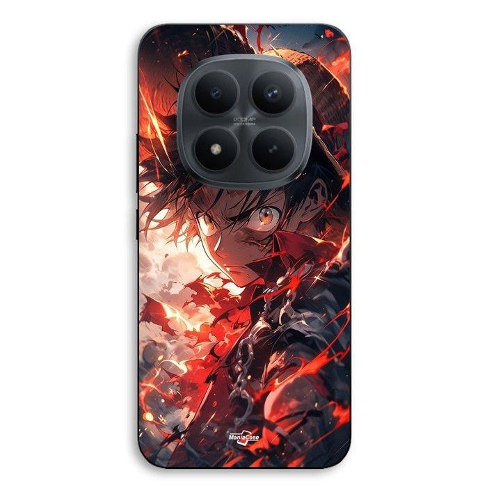 Funda de teléfono - MANIACASE - Xiaomi Redmi Note 15 Pro 5g - Silicona TPU - One Piece Luffy enfadado - Negro