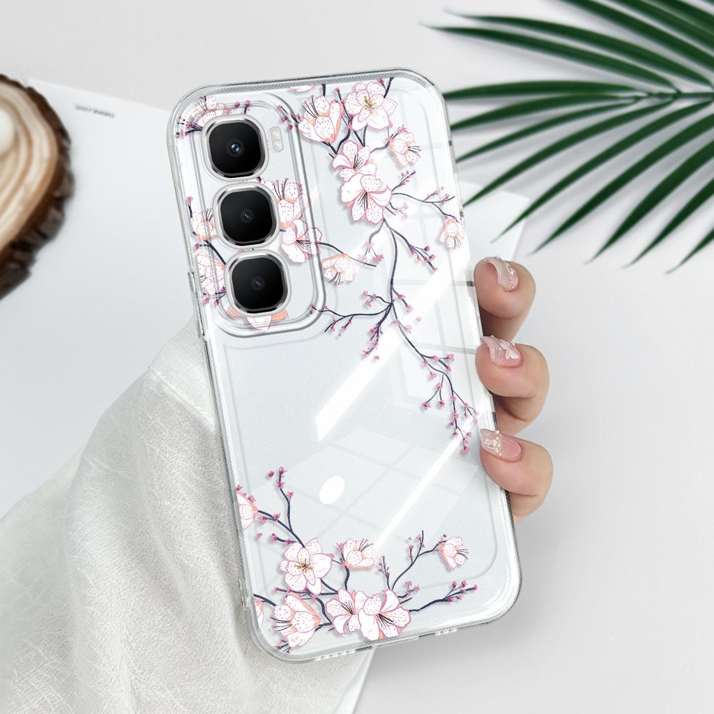 Flower Dance Transparent Phone Case For Infinix Note Hot 60 50 40 30 20 10 Play GT Pro Plus Soft TPU Cover