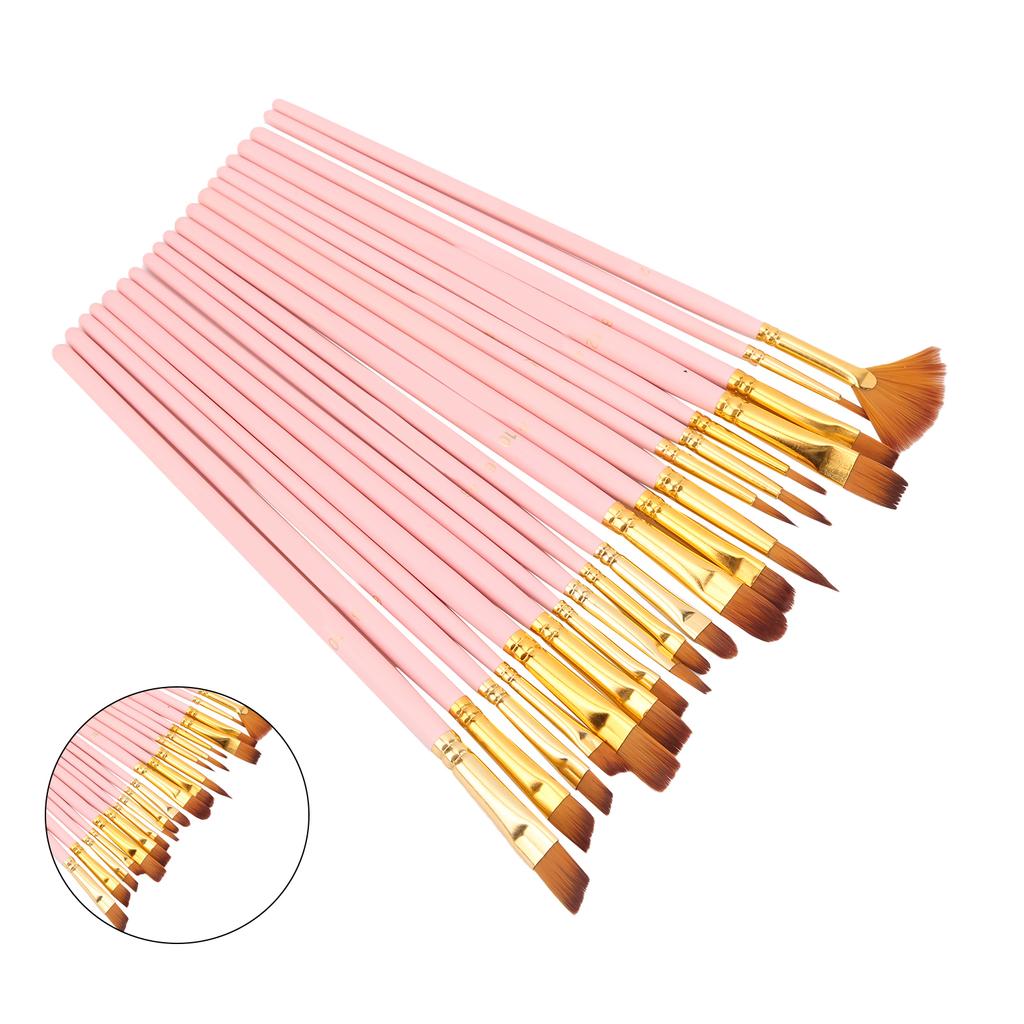 Paint Brush Sets Multimodal Nylon Hair 5 Different Types Oil Paint Brushes for Oil Watercolor Painting Gouaching Gift