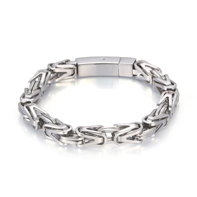 Chao Ren Hip-Hop Pulsera Bizantina Simple Moda Street Style Superficie Lisa 8mmv Acero de Titanio Emperador Pulsera de Hombre