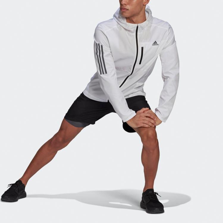 Adidas Own The Run Hooded Jacket Men Outerwear White GJ9948