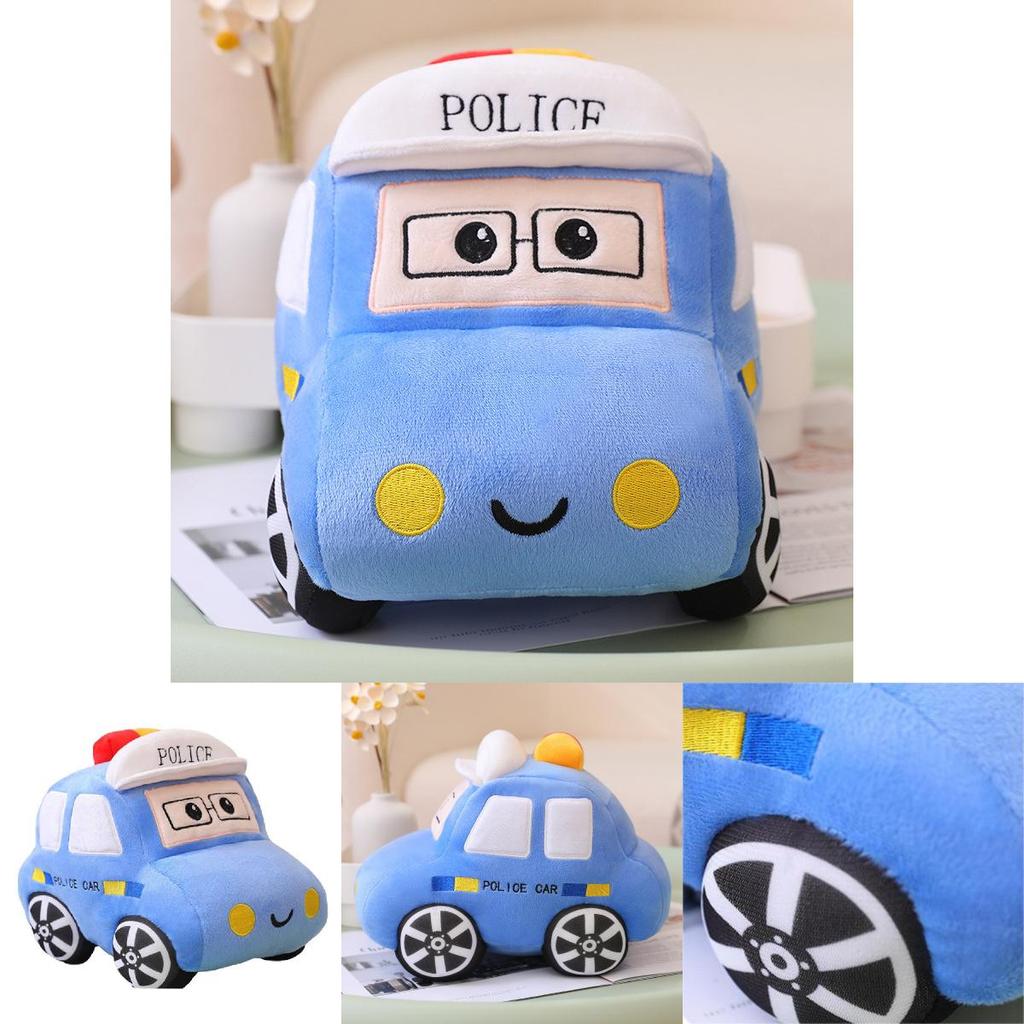 Ultra-plush Short Fur Cartoon Car Pillow- Available In 3 Vibrant Colors