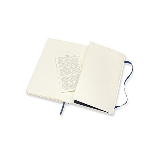 Moleskine Classic Notebook, Soft Cover, Horizontal Ruled, Large Size (13cm x 21cm), Sapphire Blue, QP616B20