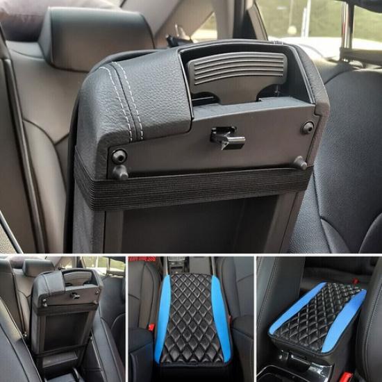 Car Leather Armrest Box Cushion Cover Center Console Pad Protector Accessories