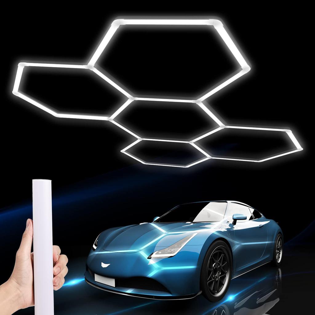 Honeycomb Hexagonal Garage & Car Wash Waterproof Lights - 110V/220V