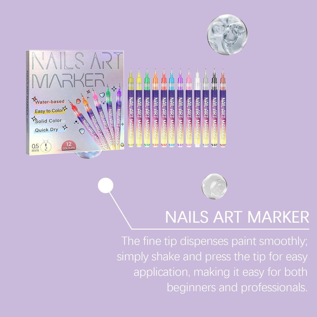 Easy-to-Use Multi-Color DIY Nail Art Liner Pen for Various Occasions