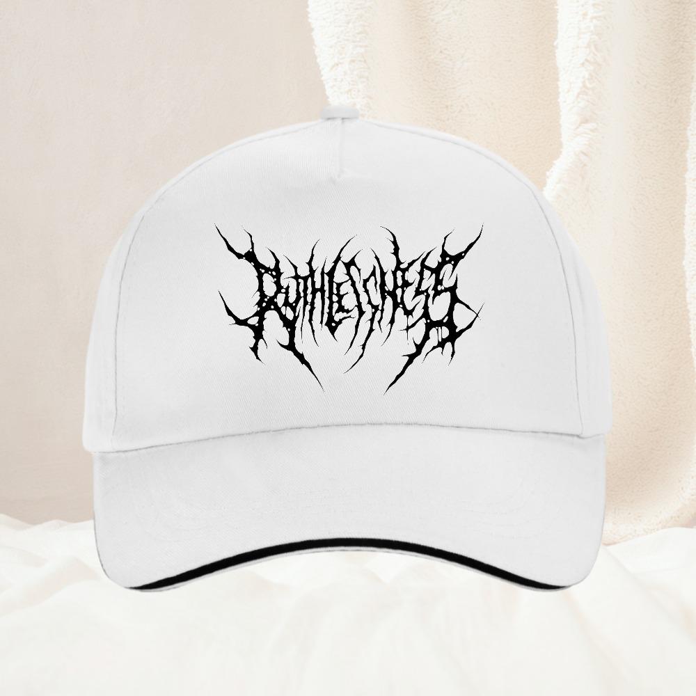 Retro Washed Baseball Cap for Unisex Women Gothic Street Punk Round Hat Casual Outdoor Sports Hat