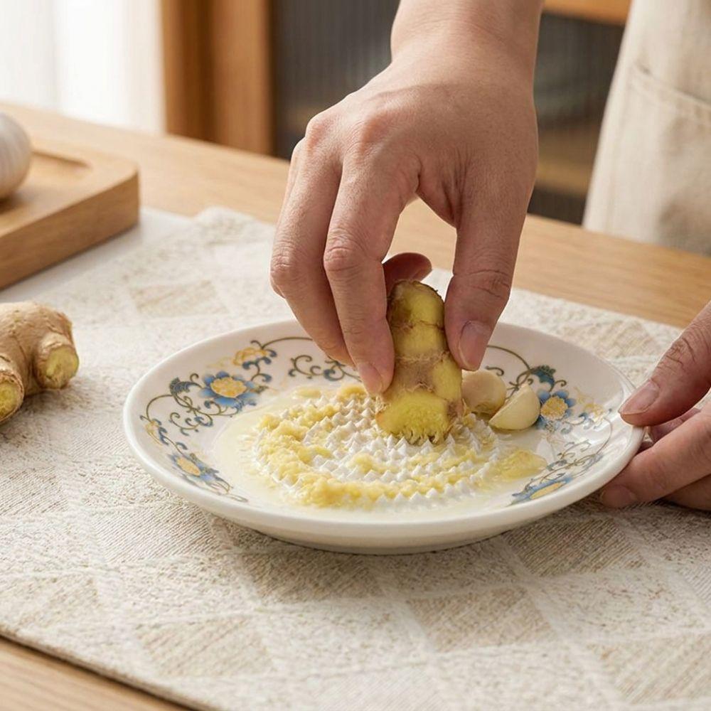 2-in-1 Keramik-Ingwerreibe Verschleißfeste Manuelle Knoblauchpresse Knoblauchreibeplatte Hacken