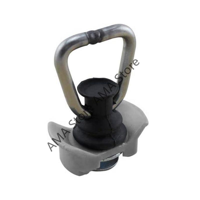 RV Boat Tie Down Anchor Single Stud Fitting L Track 1322LB Capacity with Stainless Steel Round Ring Hanging Hook Cargo Control