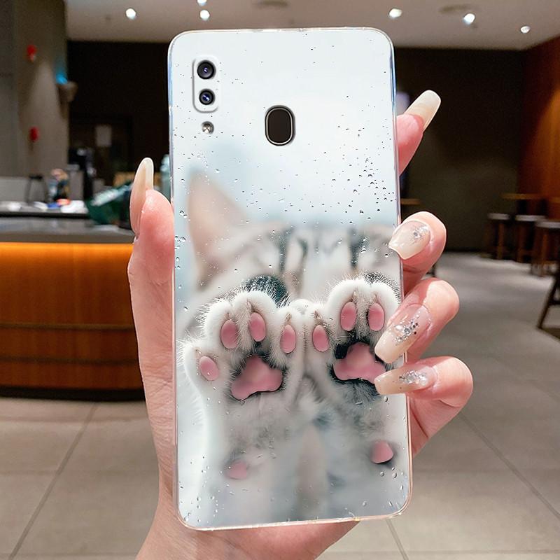 For Samsung A30 A20 A20e SM-A305F A205F A202F Casing Cute Cool Dragon Boys Girls Transparent Soft silicone Phone Case Back Cover