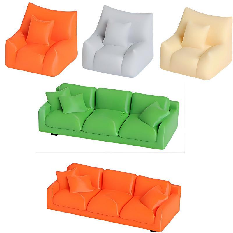 Miniature Simulation Sofa for Dollhouse Living Room 1 12 Scale Furniture Model Ornament for Kids DIY Decor Gifts