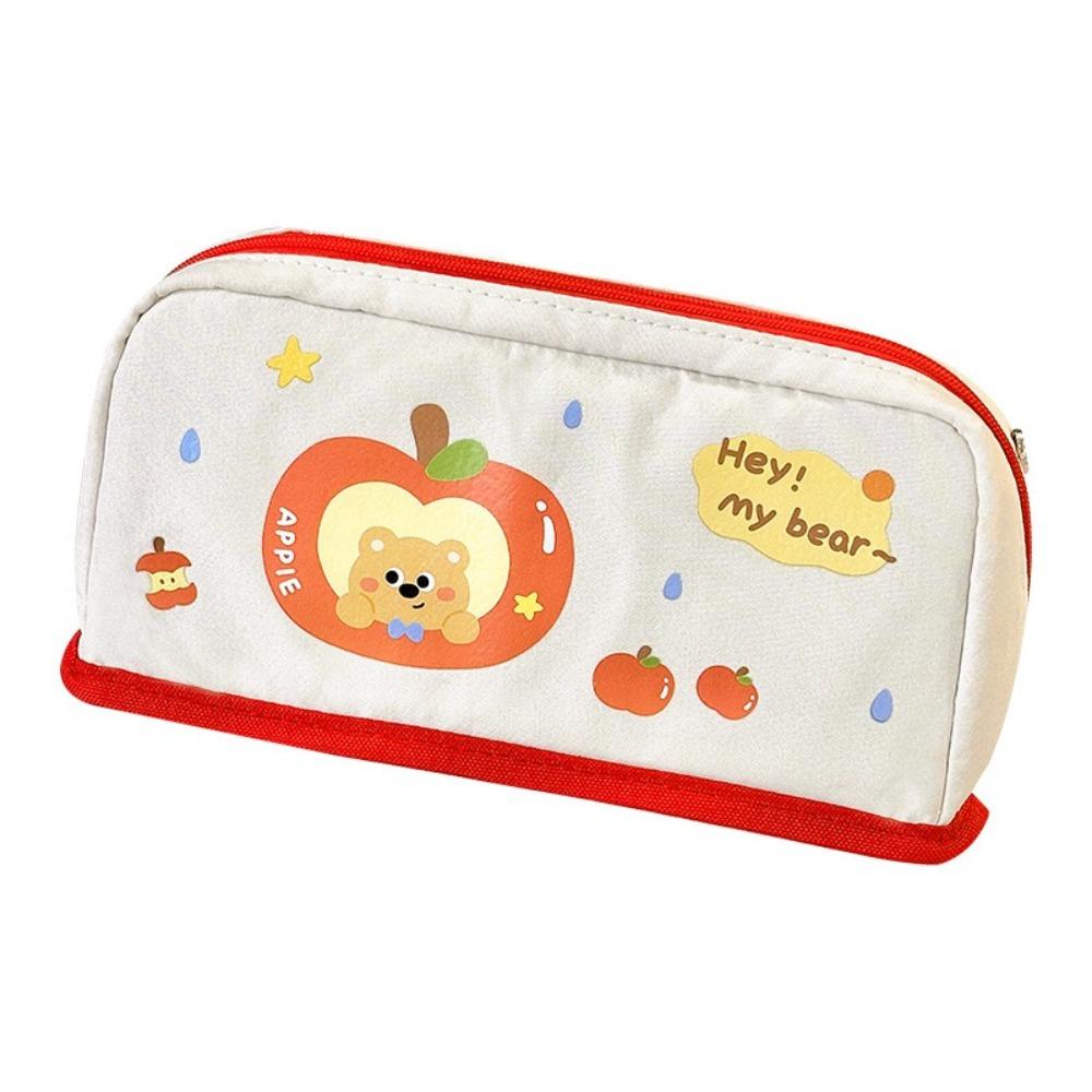 

Partitioned Compartments Pencil Case Large Capacity Color Matching Pencil Case червоний