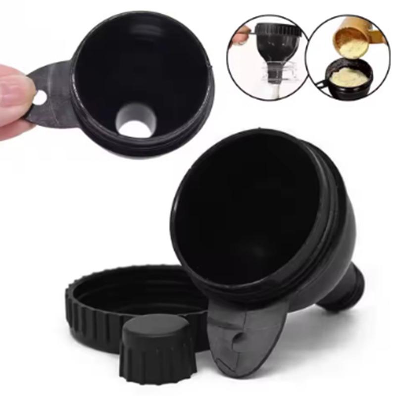 Protein Powder Funnel & Mini Bottle Set , 50ml Portable with Carabiner & Reinforced Cap for Fitness Traveling Workout