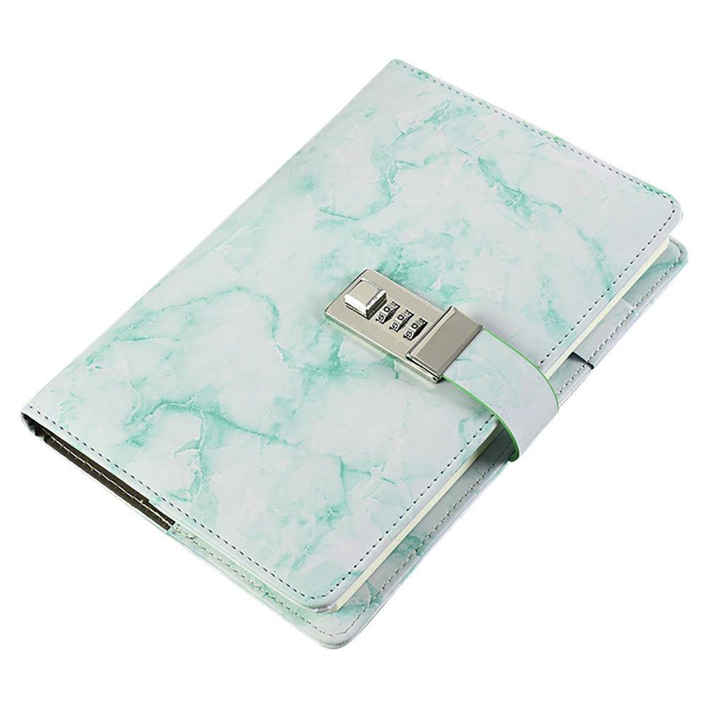 

Мягкая Мраморная Текстура Блокнот A5 Личный Органайзер Времени Защищенный Ежедневник Папка Школа зелёный