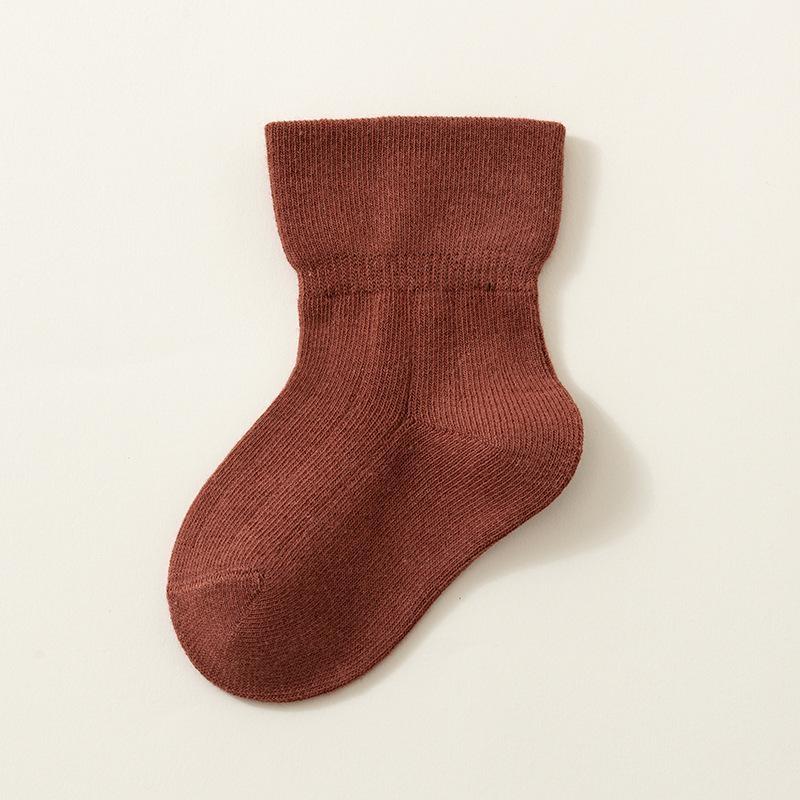 Kids Cotton Socks For Girl Boys Casual Solid Children's Socks For Baby Toddler Comfortable Soft Socks For Babies Spring Autumn