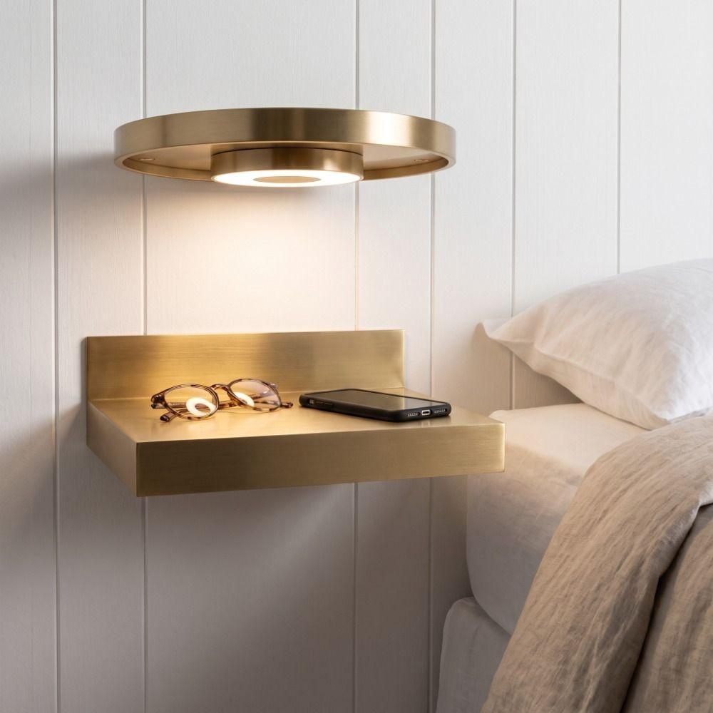 Built-in LED Lights LED Light Shelf Wall Mounted Display Rack Storage Shelf  Bedroom Decor