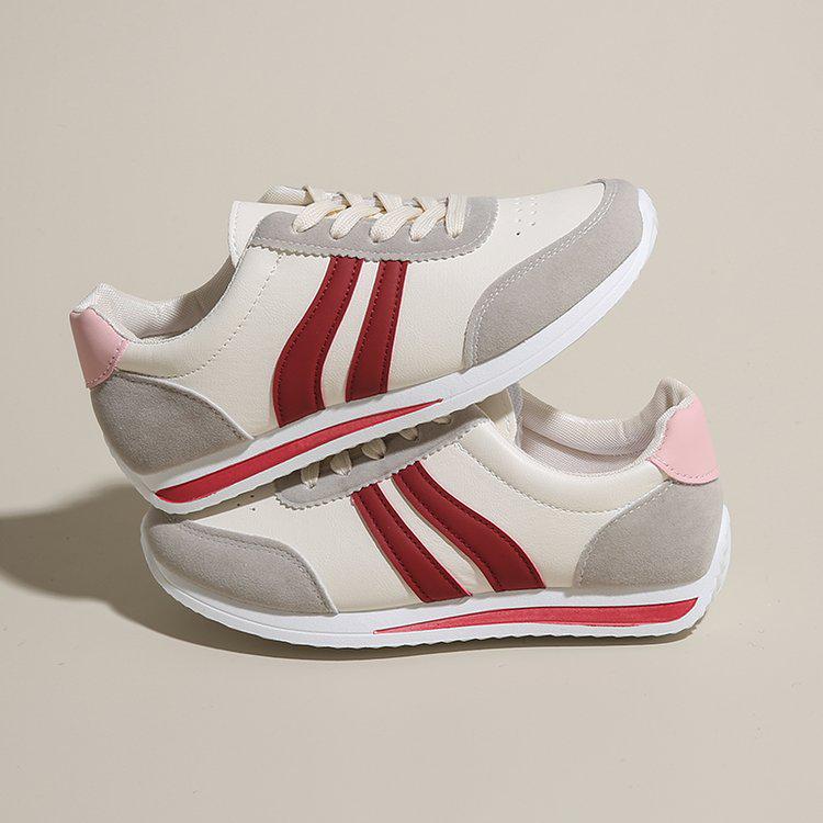 Plus-Size Casual Lace-Up Sneakers - Soft Sole, Versatile Spring & Summer Running Shoes