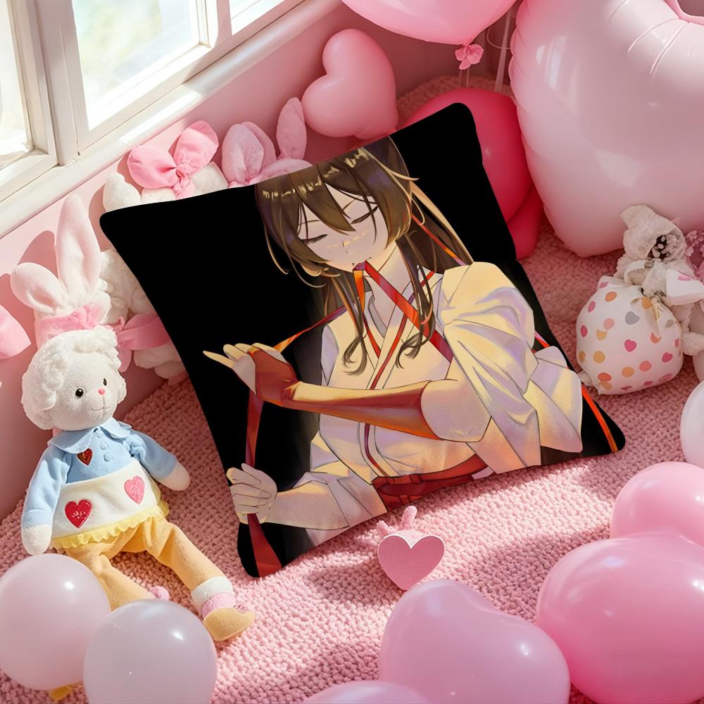 Hell's Paradise-Jigokuraku Anime Cushion Cover Pattern Printed Pillowcase for Living Room Sofa Cushion Cover & Bedroom Decor