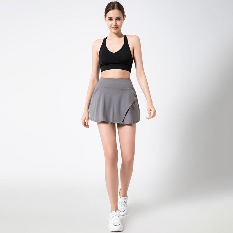Dámské tenisové skorty Sportovní Atletické Jógové šortky Sukně Proti odhalení Fitness Šortky s vysokým pasem