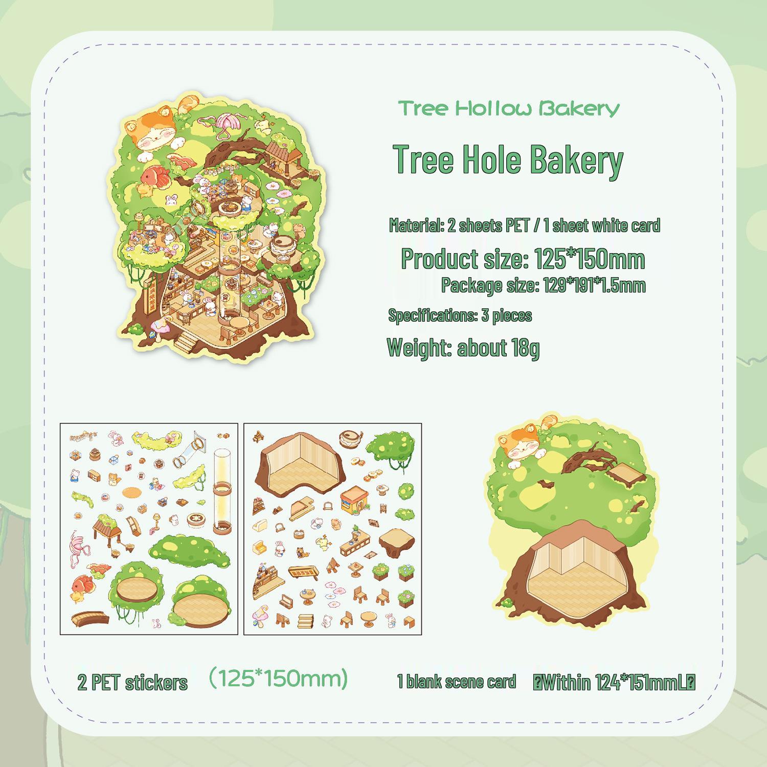 Yue Zhen Rainbow Sphere 3D Stereoscopic Scenery Stickers – Creative PET Miniature Scene Stickers