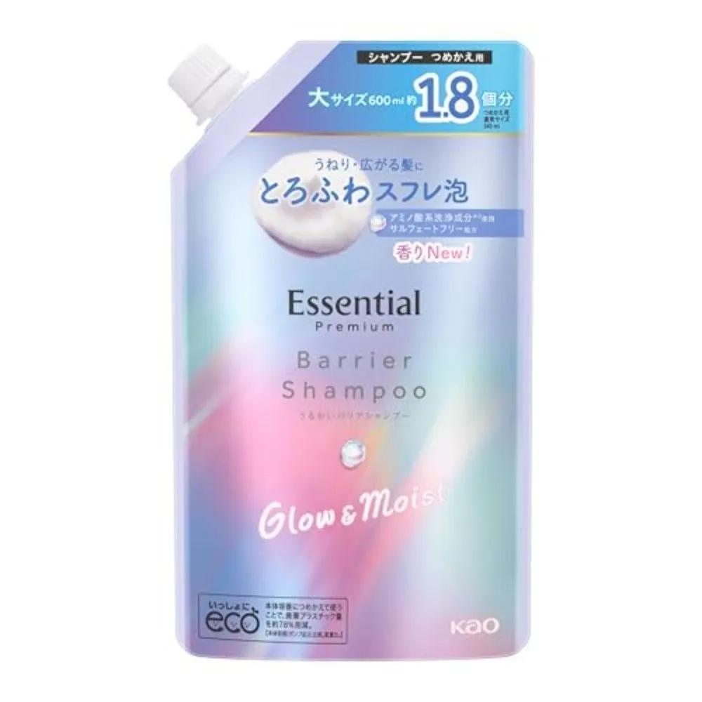 Essential Premium Шампунь для защиты и увлажнения Glow Moist Сменный блок 600 мл Набор из 2 шт.