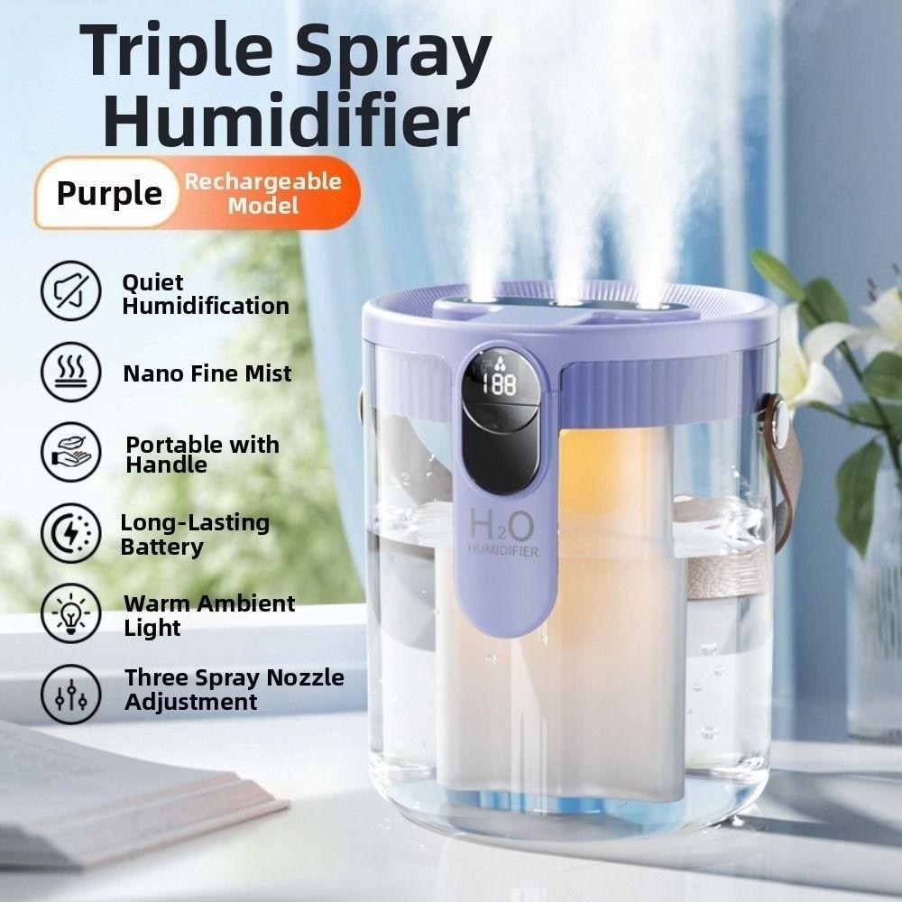 Rechargeable Top Fill Humidifier Portable Smart Humidifiers for Bedroom Air Humidifier  Office Home
