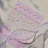 Camellia Flower Blooming Petal Floral Blue Leaves Chinese Characters Poetry Golden 5D Nail Art Sticker Adhesive Manicure Decal