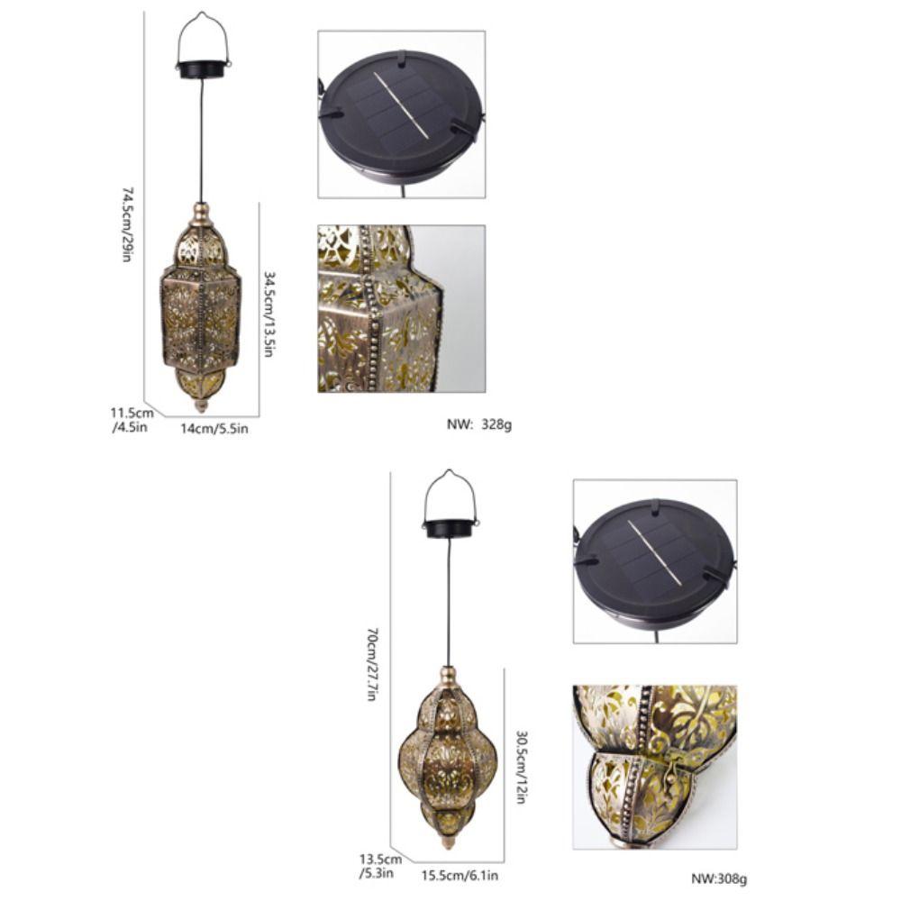 Lithium Battery Solar Lantern Waterproof Garden Lamp Moroccan Lantern  Wedding Decoration