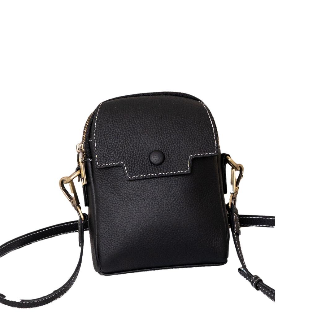 Rindsleder Nische Luxustasche Damentasche Handgriff Handtasche Schlichte Damen Handy Wechselhülle