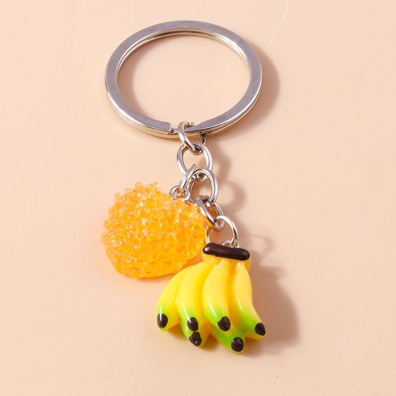 Lovely Crystal Cherry Keychain Simulated Fruit Keyring Pendants for Women Girls Handbag Decor Charm DIY Jewelry Gifts